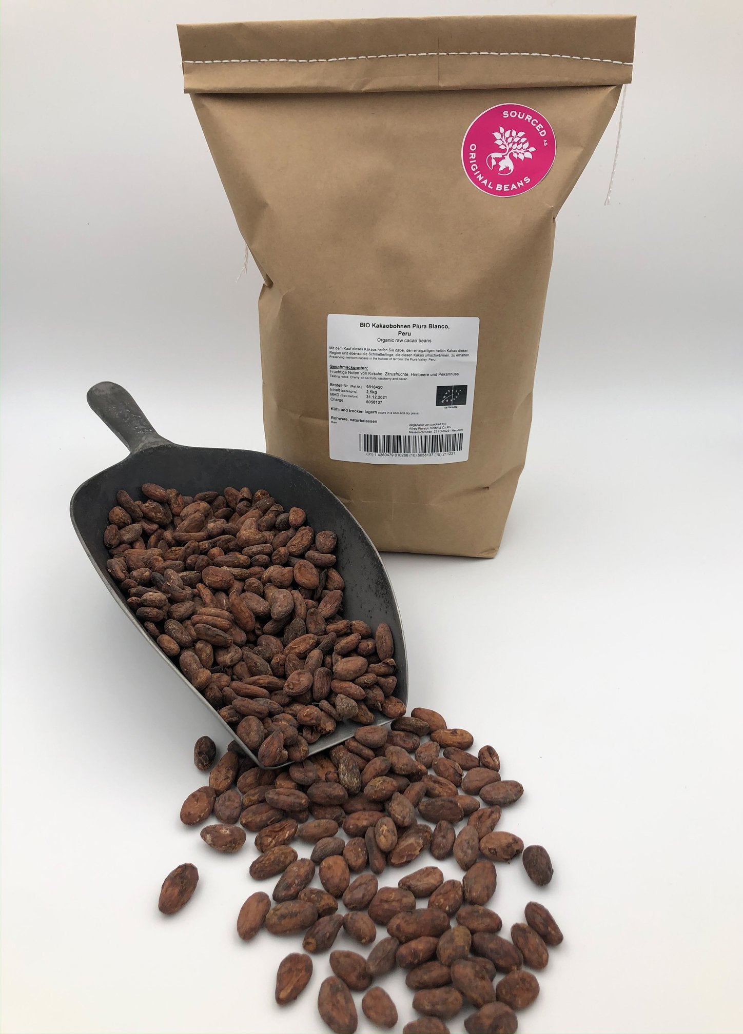 Habas de Cacao Virunga/R.D. Congo Original Beans 2,5KG